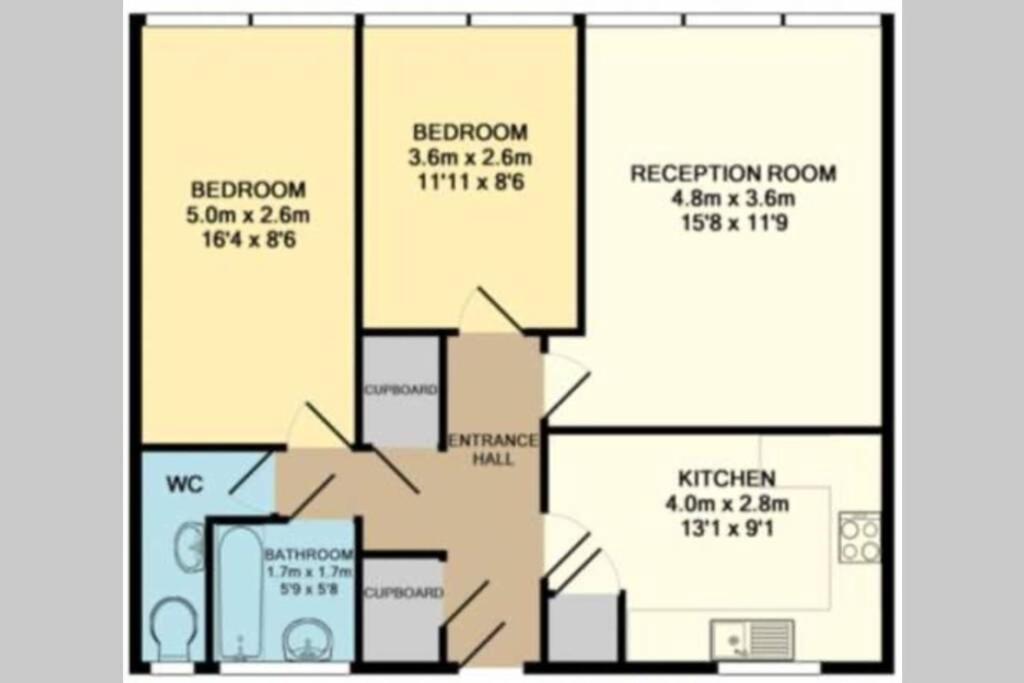 Super Spacious 2 Bedroom Apt 20Mn From Central. ロンドン エクステリア 写真